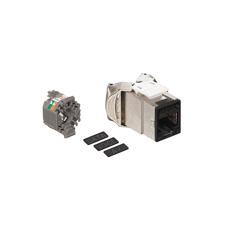 Leviton 1-Port Mod Jack 110 8W8P Cat6, Shielded T568A/B Quickport 61SJK-RE6